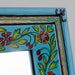 Khush Handpainted Mango Wood Mirror - Blue Floral thumbnail 3