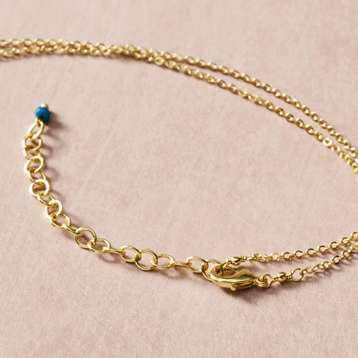 Meera Blue Beaded Pendant Necklace 3