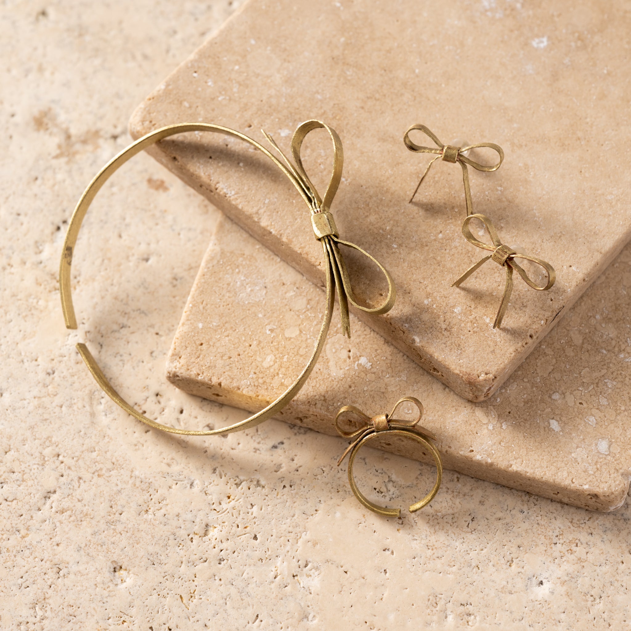 Dorada Bronze Bow Earrings