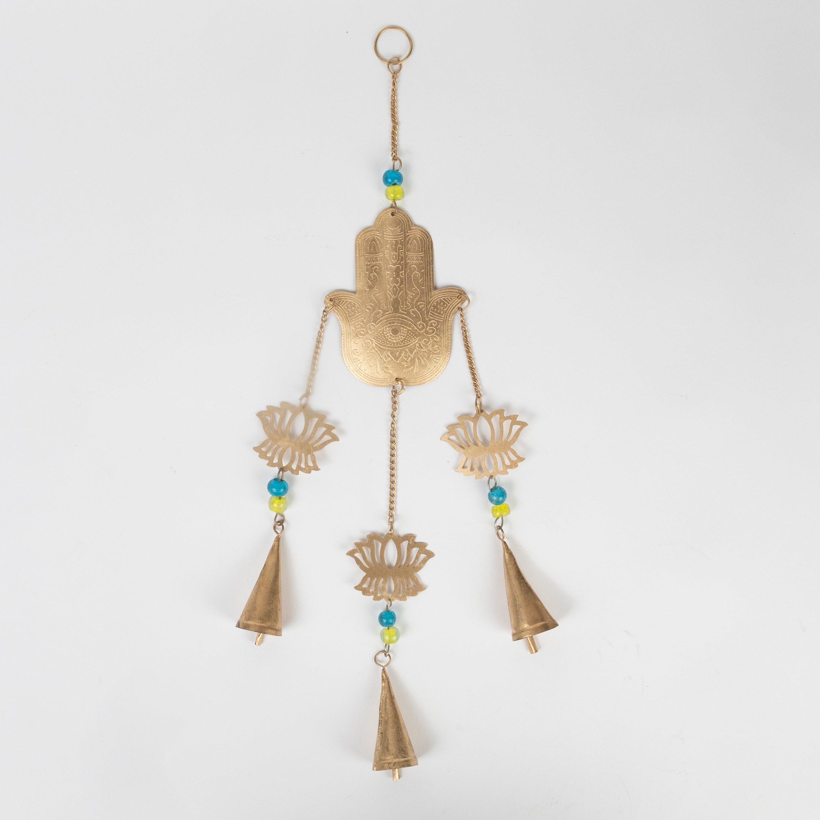 Hema Hamsa Recycled Iron & Glass Chime - Ten Thousand Villages