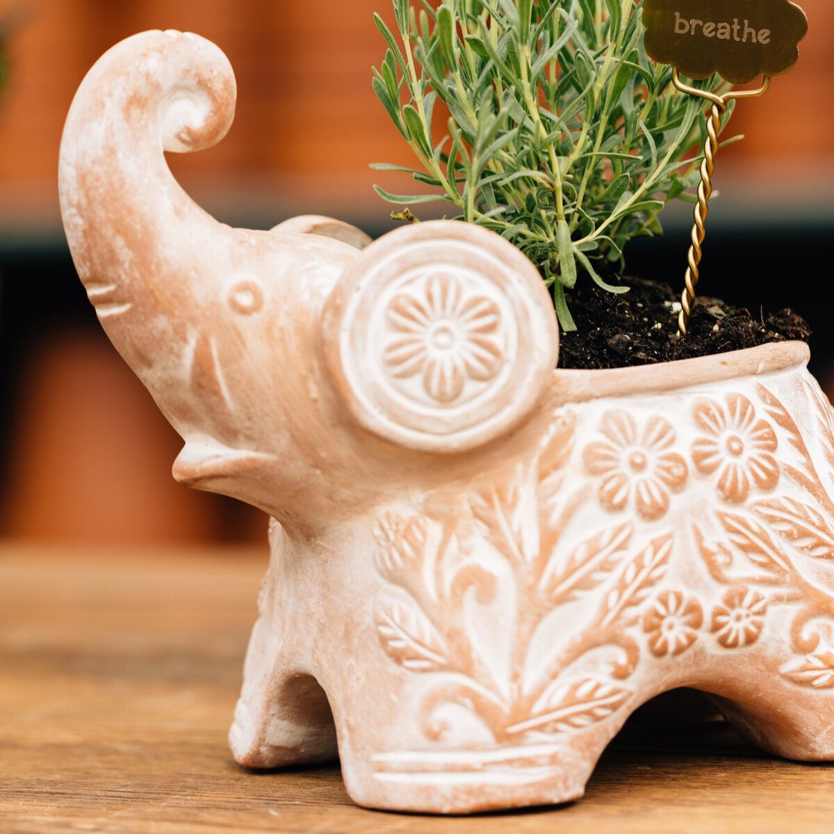 Trumpeting Elephant Planter - Ten Thousand Villages
