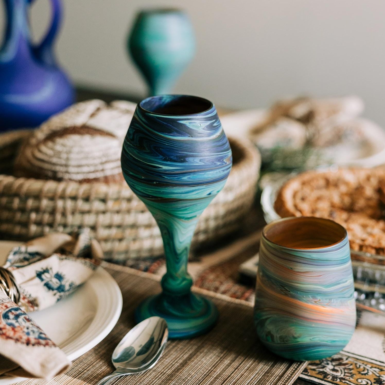 Phoenician Glass Goblet – Ten Thousand Villages