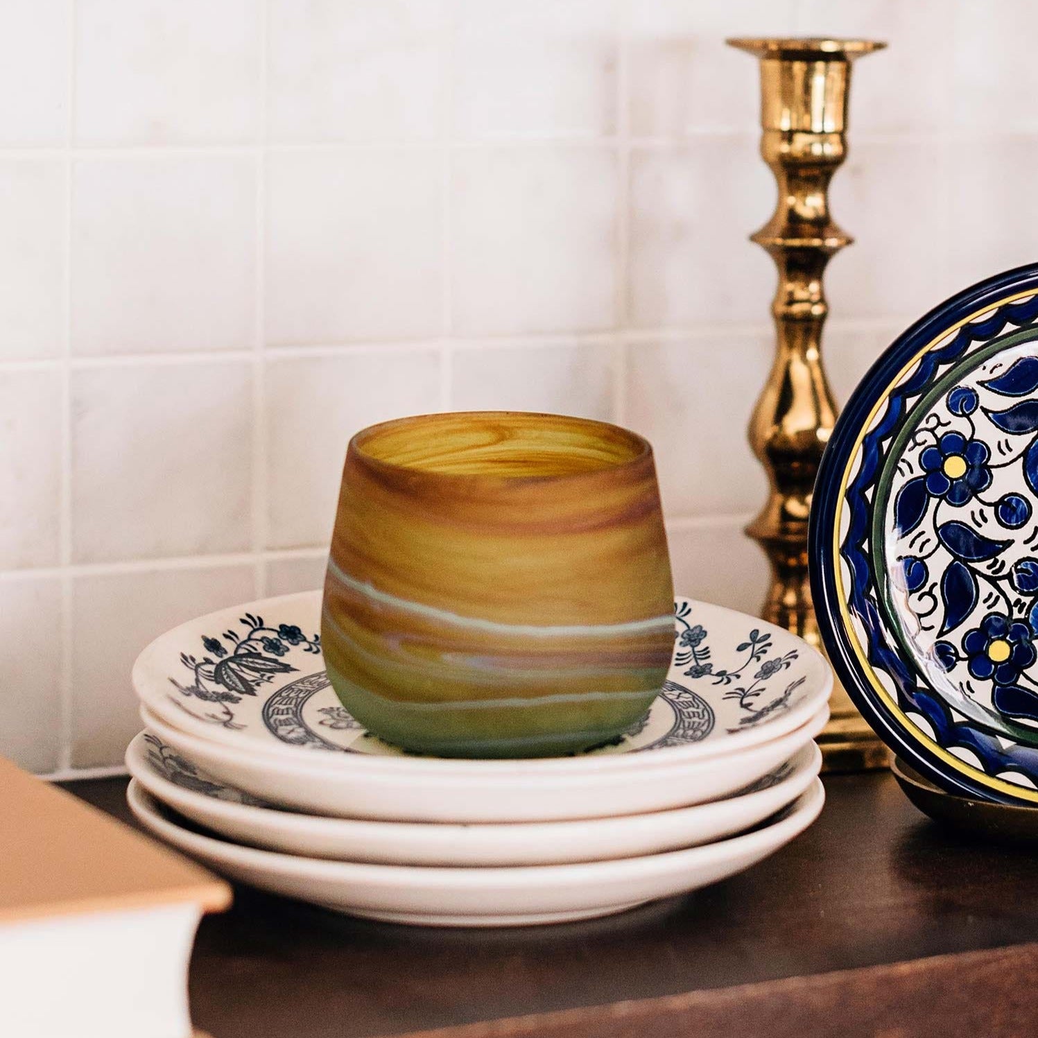 Phoenician Glass Candleholder - Ten Thousand Villages