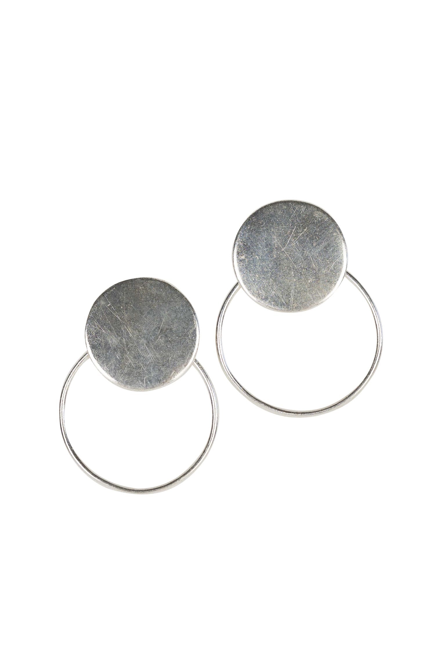 Silver Hoop Stud Earrings - Ten Thousand Villages