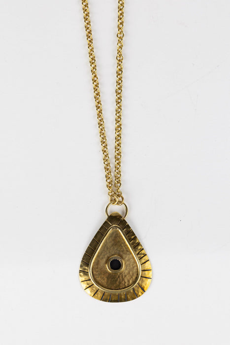 Brass Mvua Pendant Necklace 2