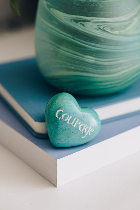 Courage Heart Paperweight 3