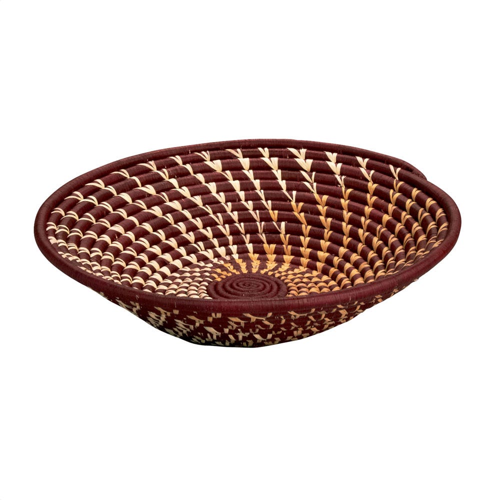 Burgundy Twist Basket - Ten Thousand Villages