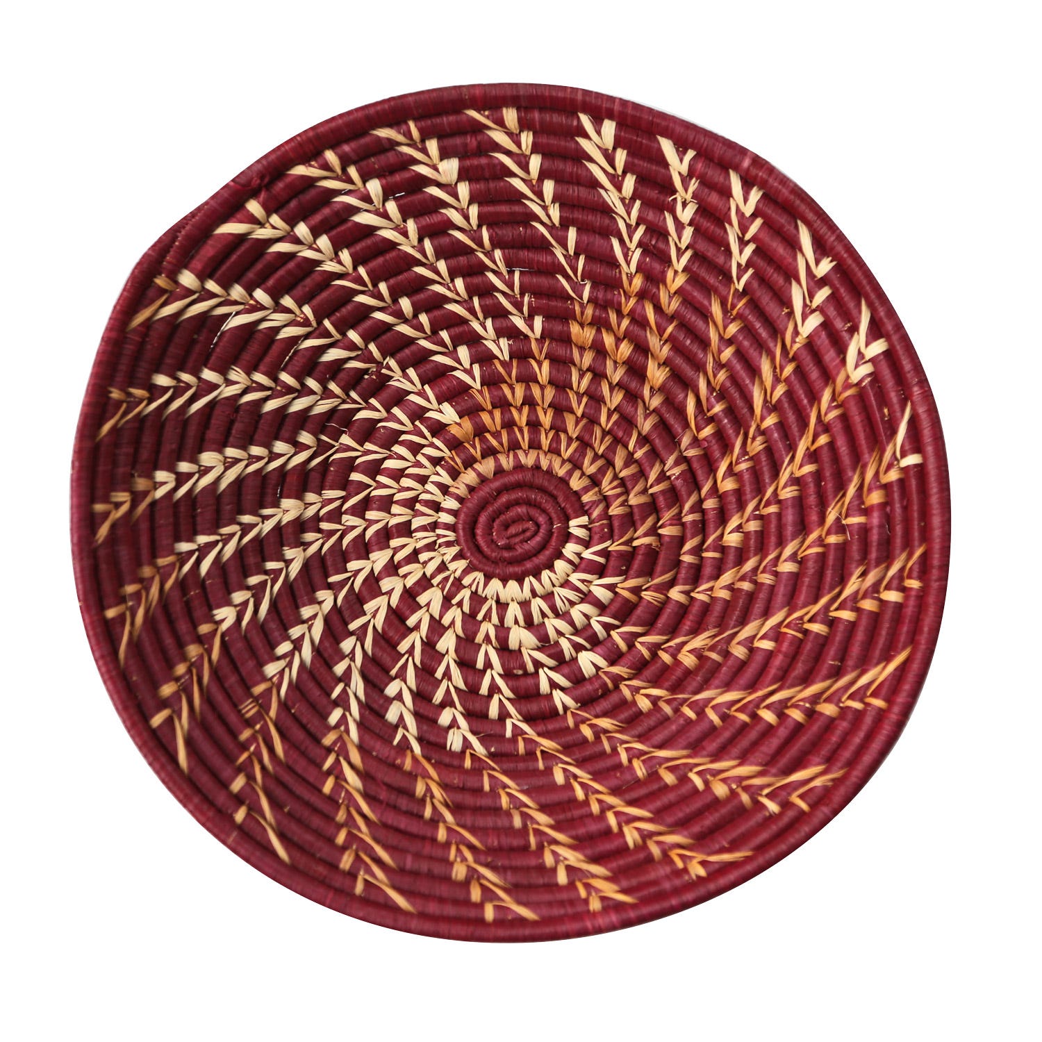 Burgundy Twist Basket - Ten Thousand Villages