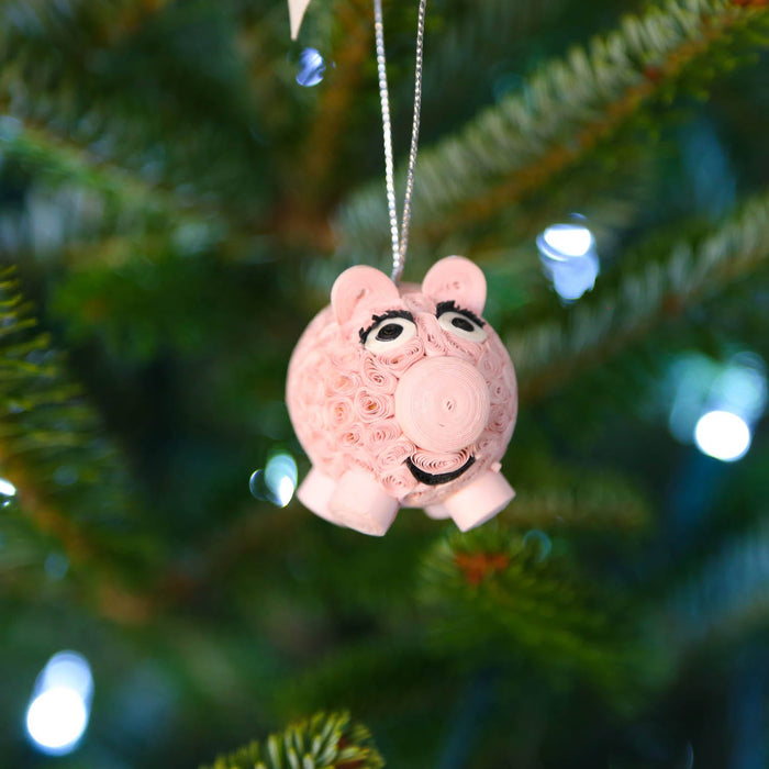 Smiling Pig Ornament 3