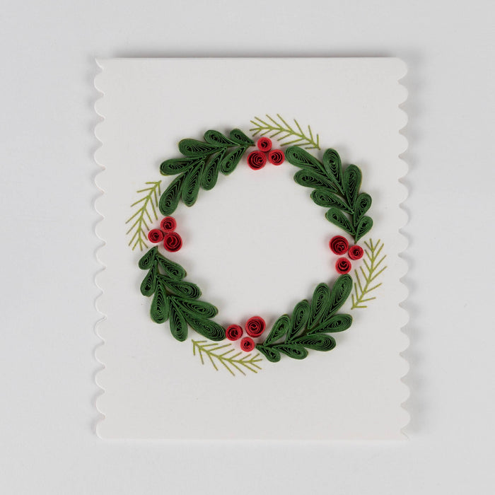 Holiday Wreath Quilled Card - Default Title (5405490) 4