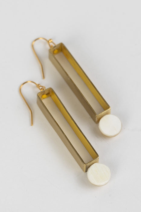 Brass Exclamation Point Earrings 2