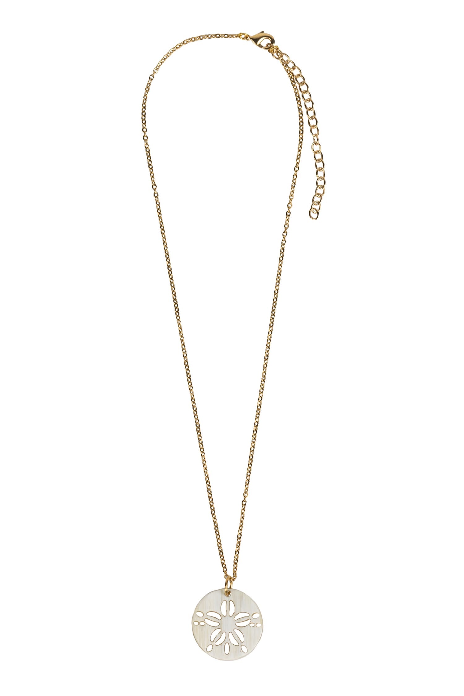 Horn Sand Dollar Pendant Necklace - Ten Thousand Villages