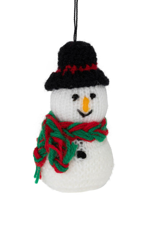 Yarn Snowman Ornament