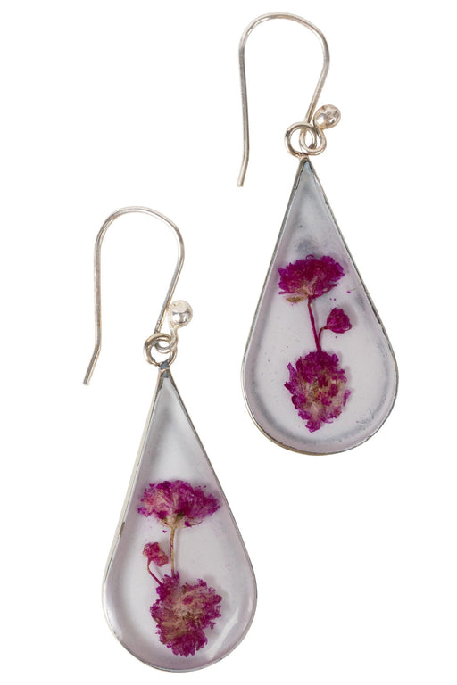 Purple Rain Flower Earrings