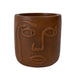 Big Brown Eyes Terracotta Face Planter 4" - Default Title (6601600)