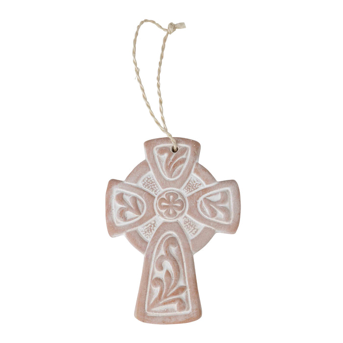 Fleurish Terracotta Celtic Cross Ornament - Default Title (6601620) 1