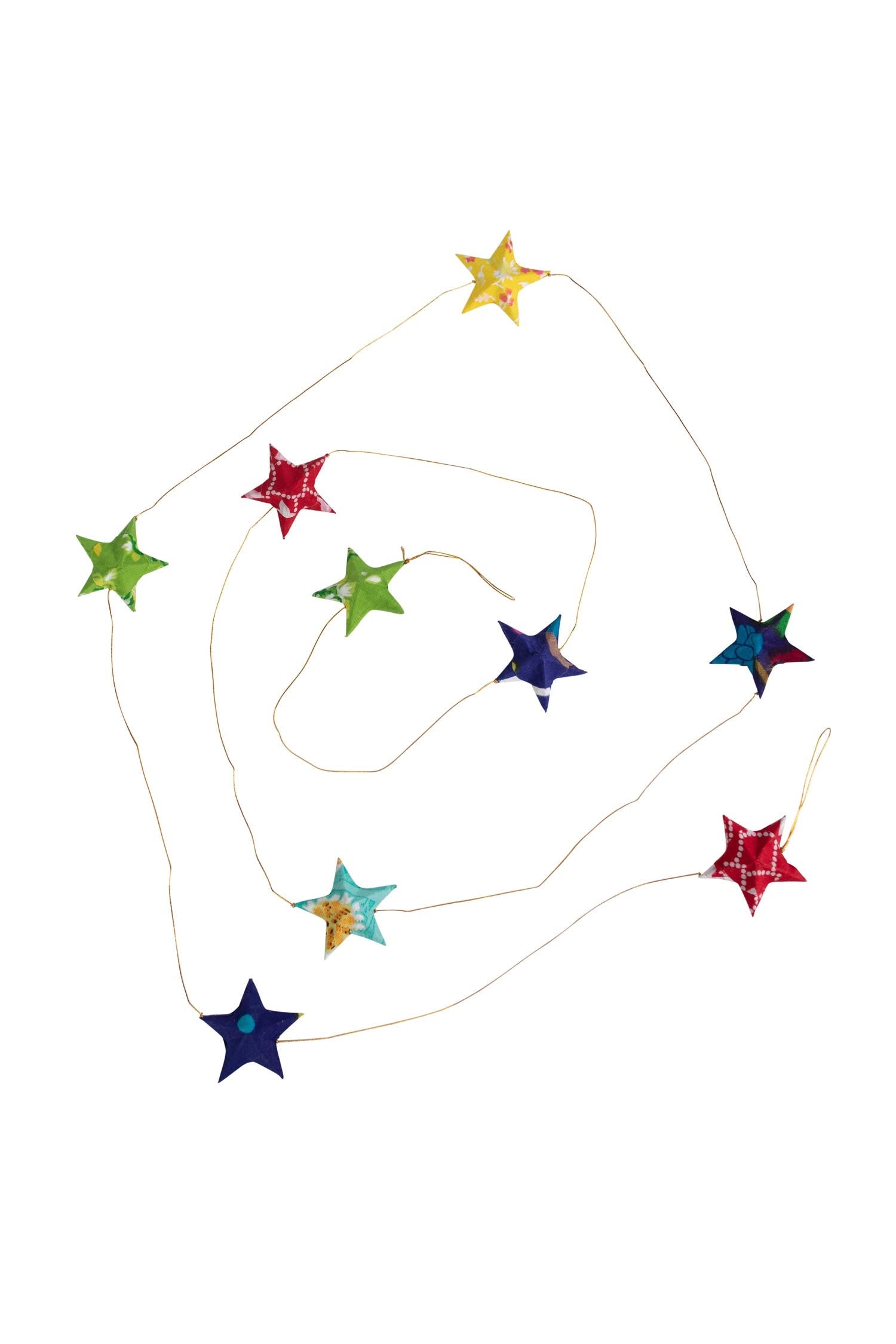 Recycled Sari Star Garland - Ten Thousand Villages