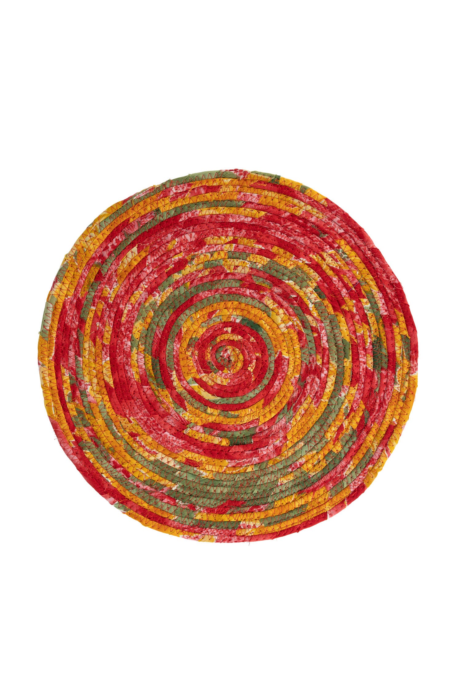 Recycled Sari Round Placemat - Ten Thousand Villages