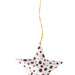 Polka Dot Star Ornament - White thumbnail 1
