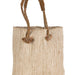Jute & Cotton Tote with Leather Handles thumbnail 1