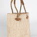 Jute & Cotton Tote with Leather Handles thumbnail 4
