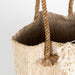 Jute & Cotton Tote with Leather Handles thumbnail 6