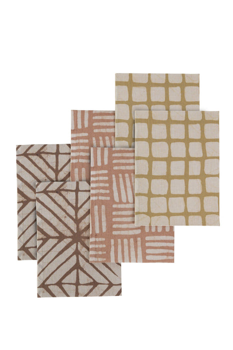 Batik Fabric Cards - Set of 6 1