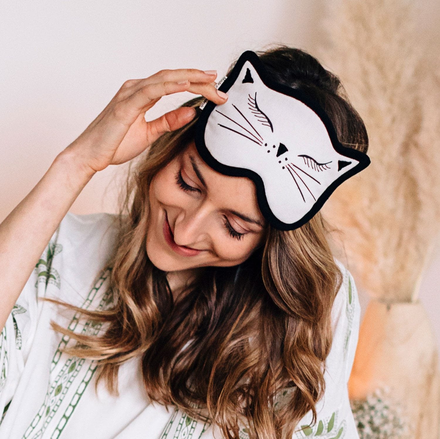 Cat Nap Velvet Sleep Mask - Ten Thousand Villages