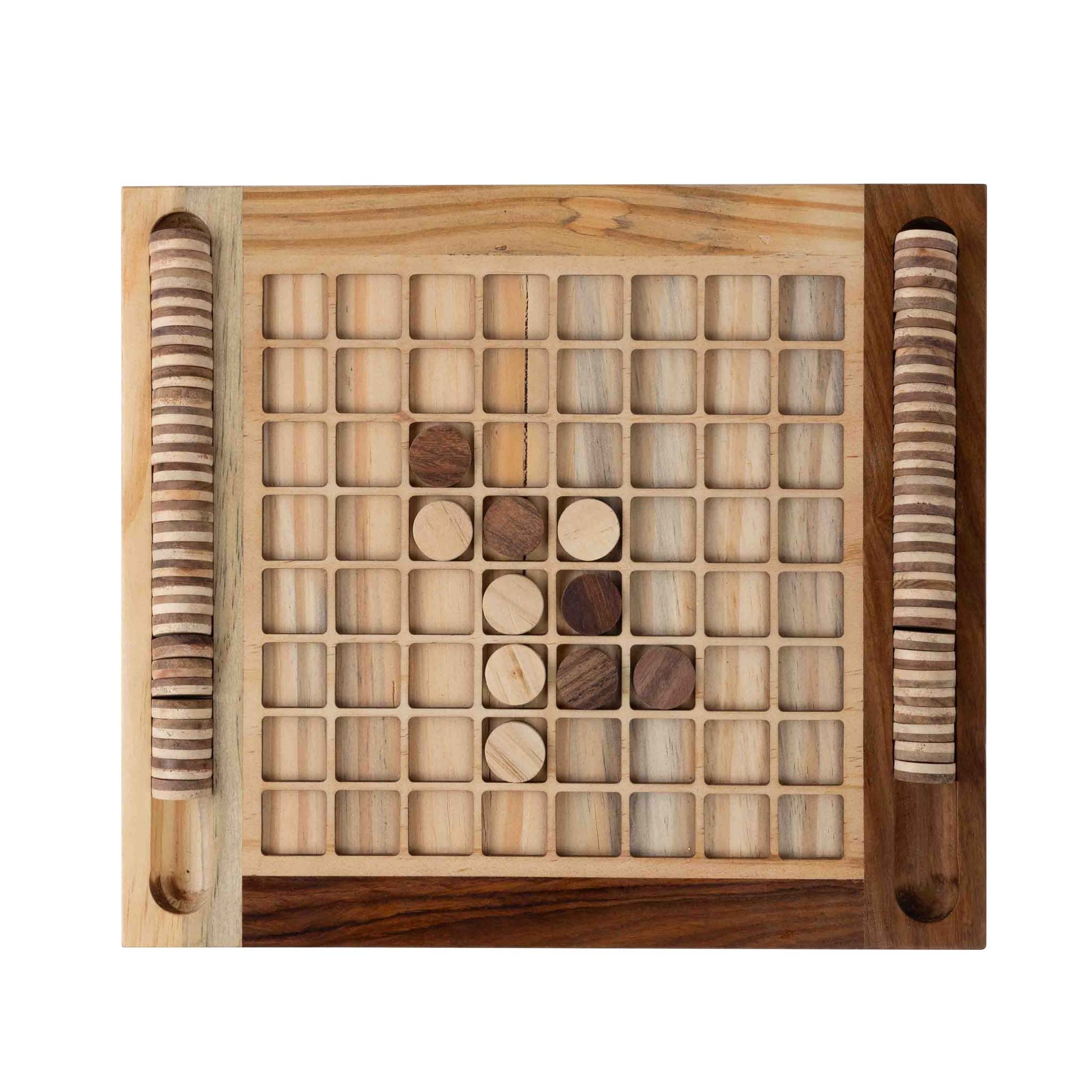 Handcarved Wood Reversi Game - Default Title (6801120)