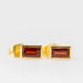 Garnet Gold Baguette Earrings thumbnail 2