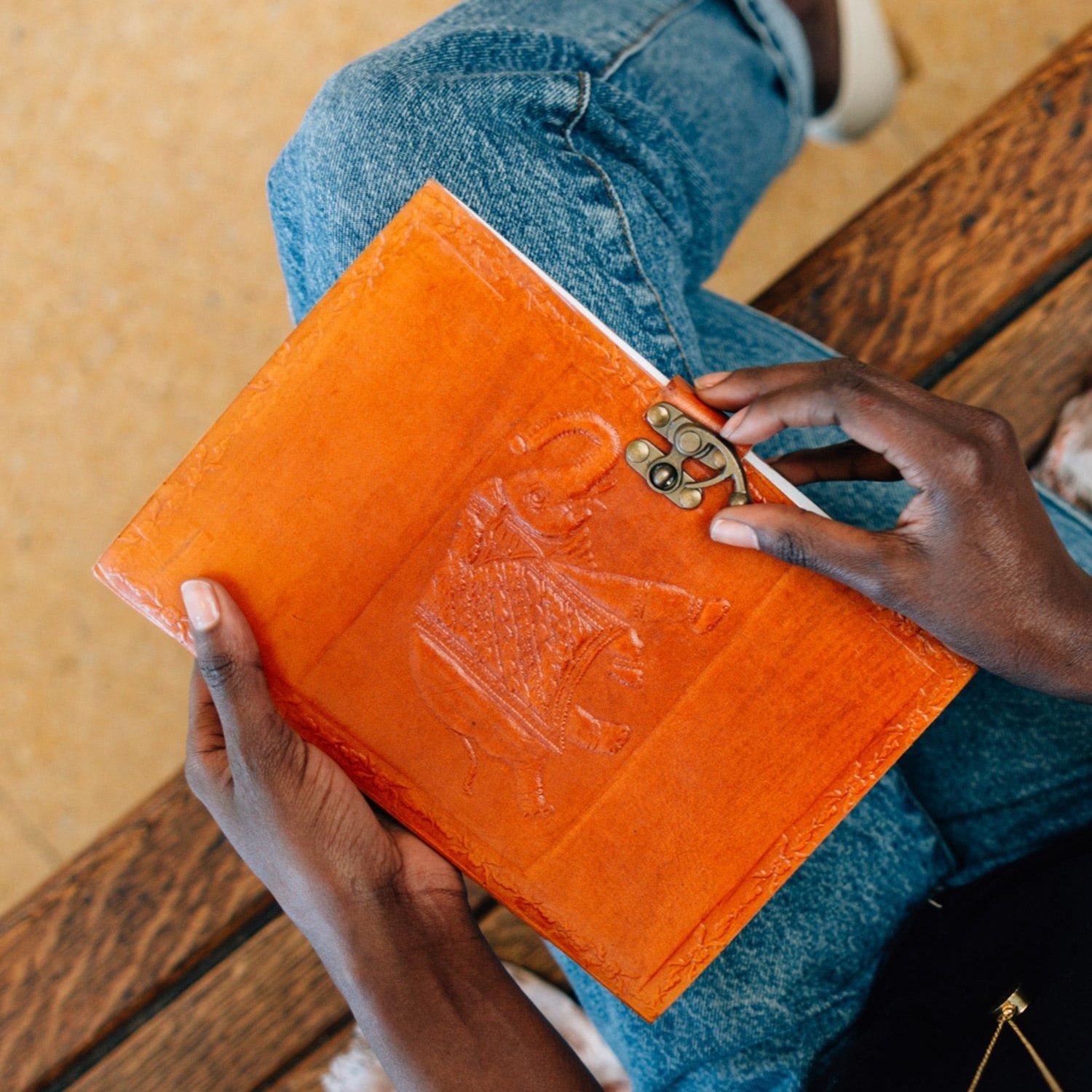 Leather Elephant Journal - Ten Thousand Villages