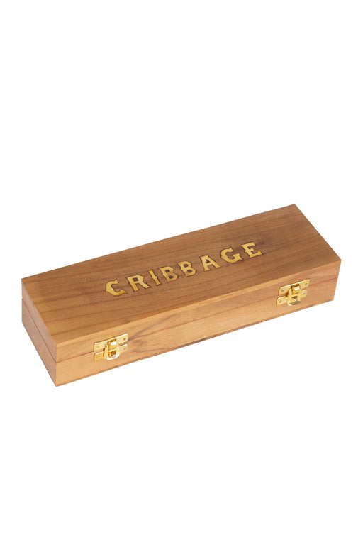 Teak Cribbage Box Set