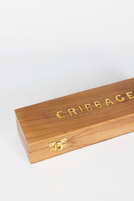 Teak Cribbage Box Set 4