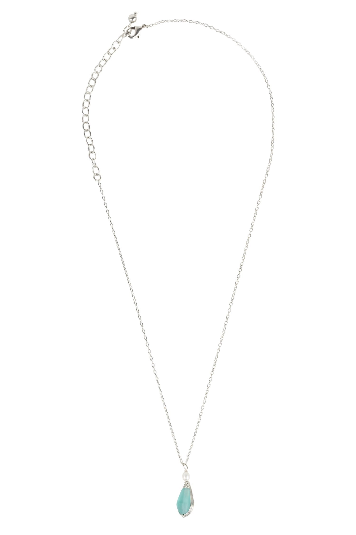 Aqua Pearl Silver Pendant Necklace – Ten Thousand Villages