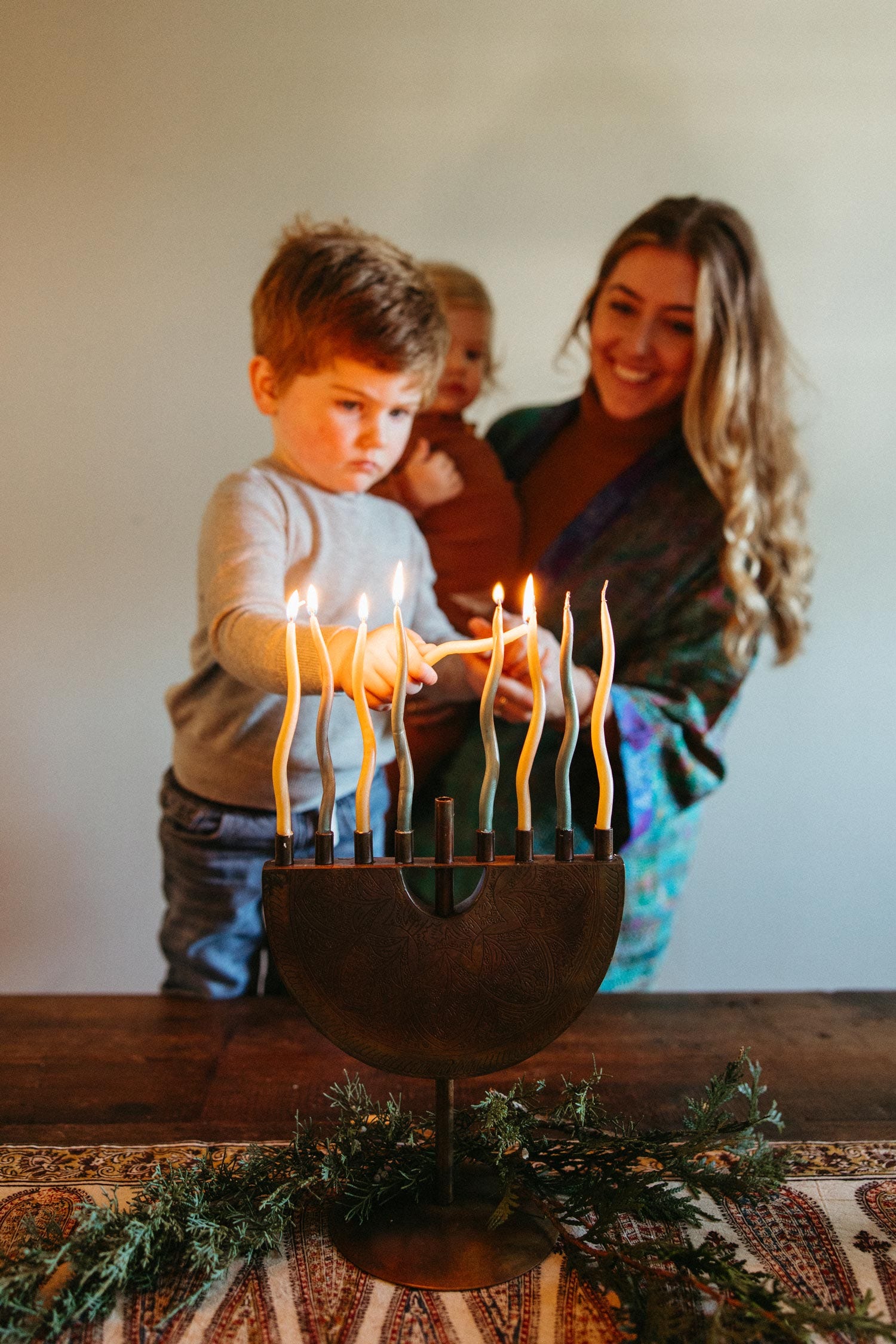 Engraved Iron Menorah - Ten Thousand Villages