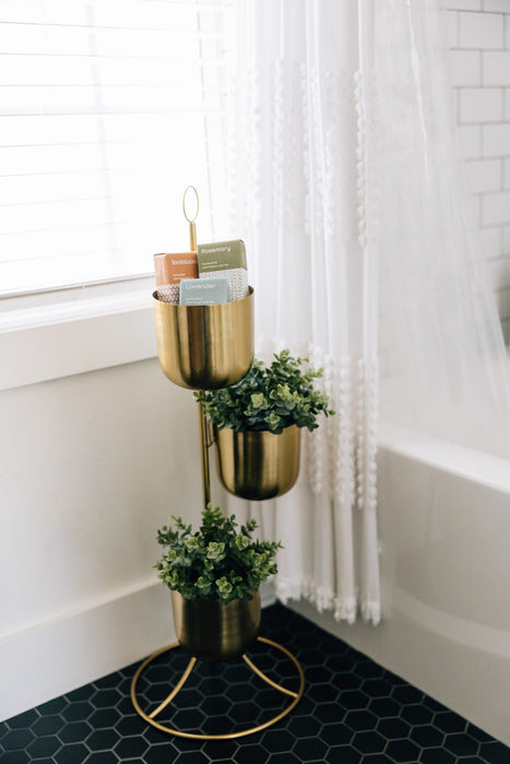 Tiered Brass Plant Stand 3