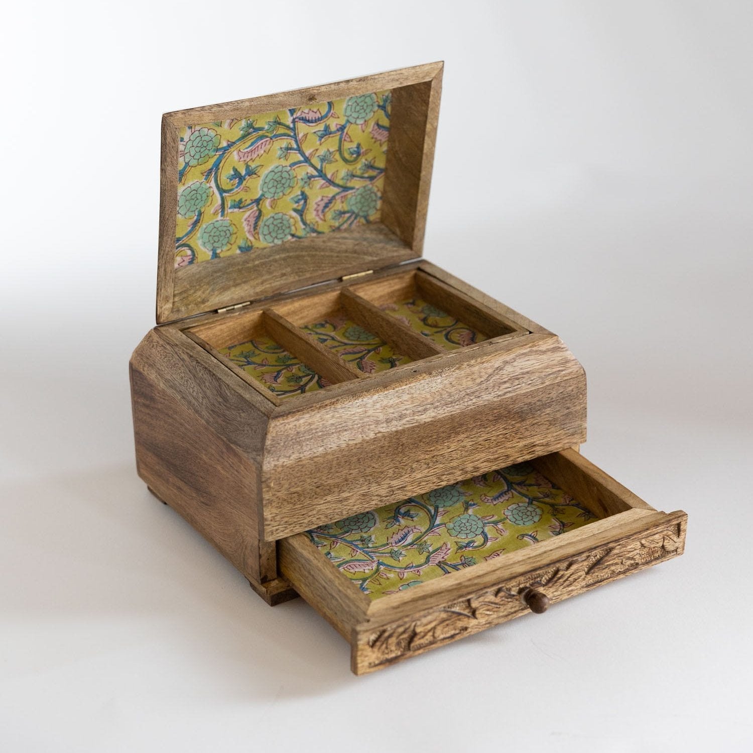 Phoolon Mango Wood Jewelry Box - Ten Thousand Villages