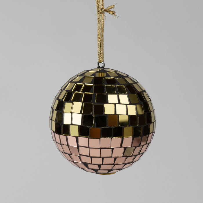 Rose Gold Disco Ball Ornament - Default Title (6832640) 3