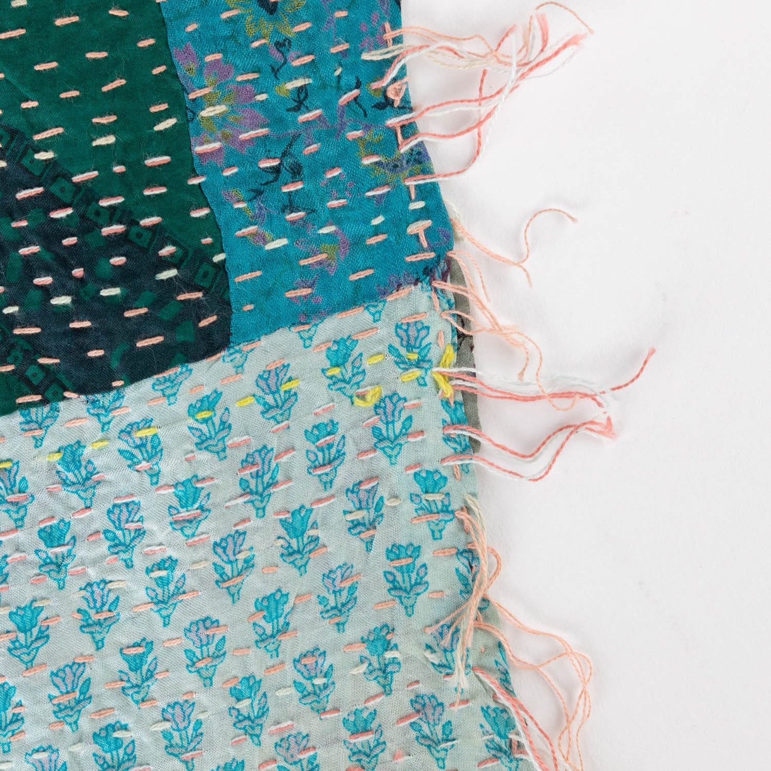 Patchwork Kantha Silk Shawl - Ten Thousand Villages