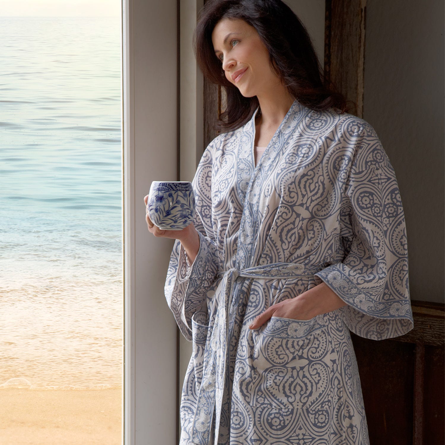 Paisley Cotton Robe - Ten Thousand Villages