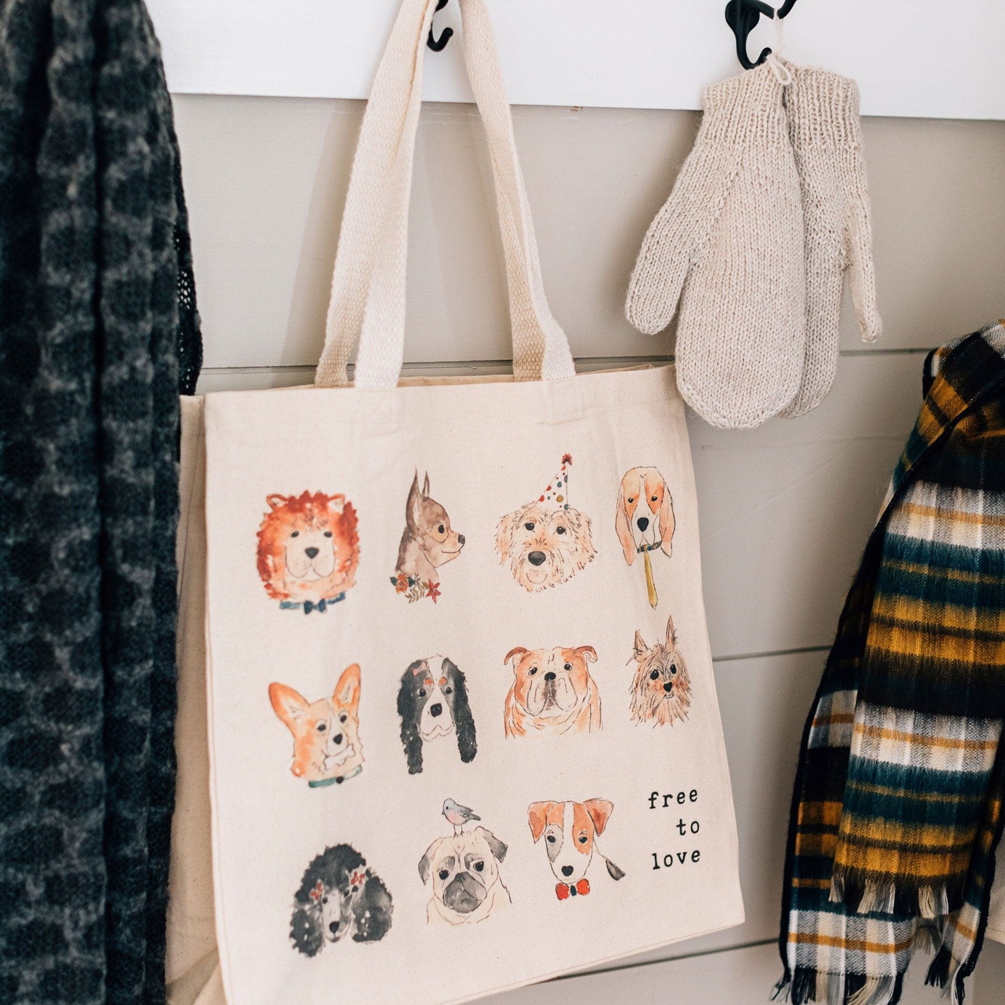 Free to Love Tote (Dogs) - Ten Thousand Villages
