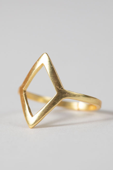 Open Diamond Brass Ring 2