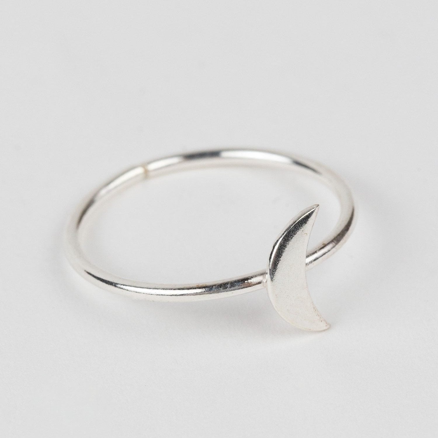 Silver Crescent Moon Ring - Ten Thousand Villages