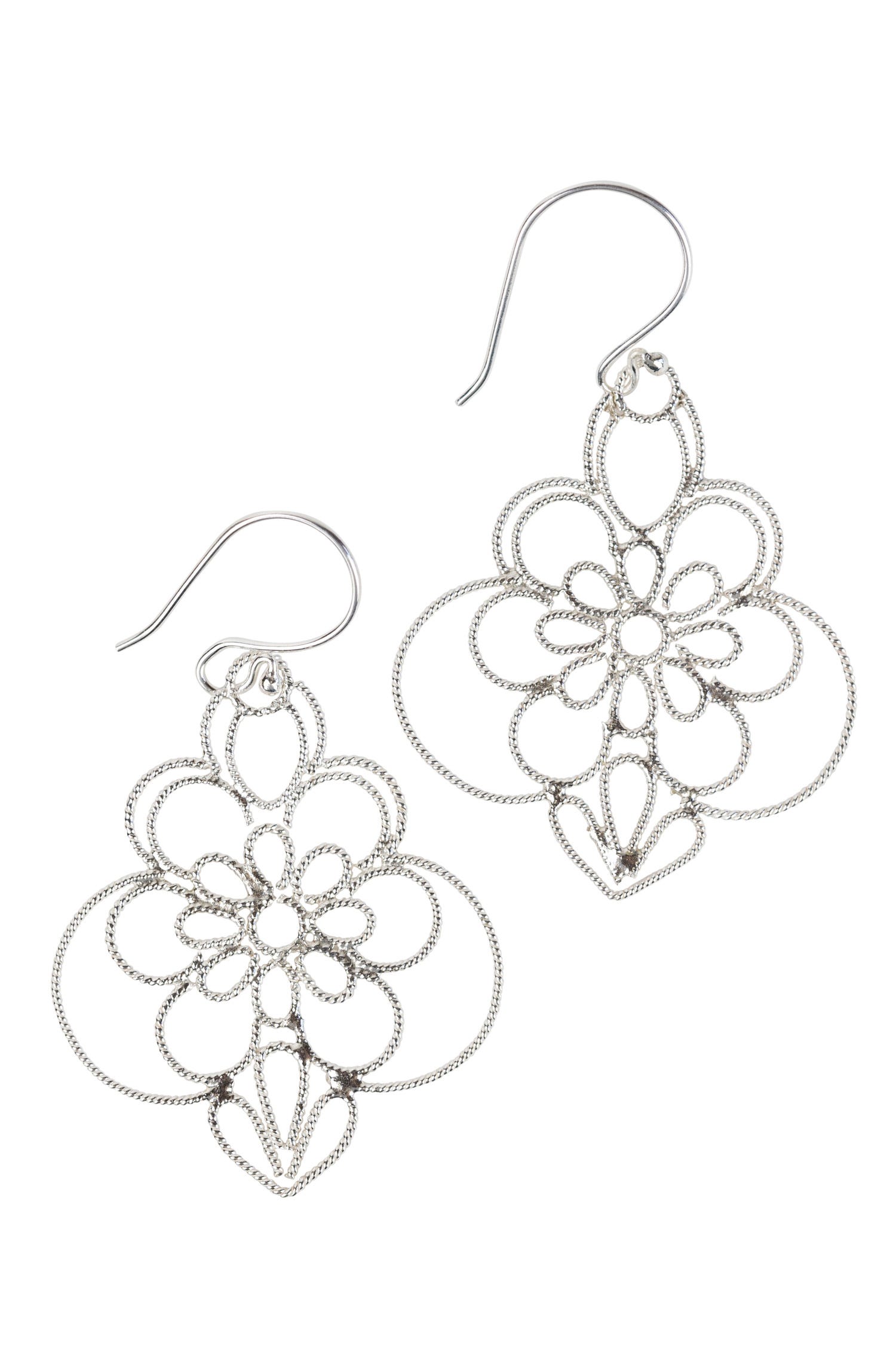 Silver Wayan Drop Earrings - Ten Thousand Villages