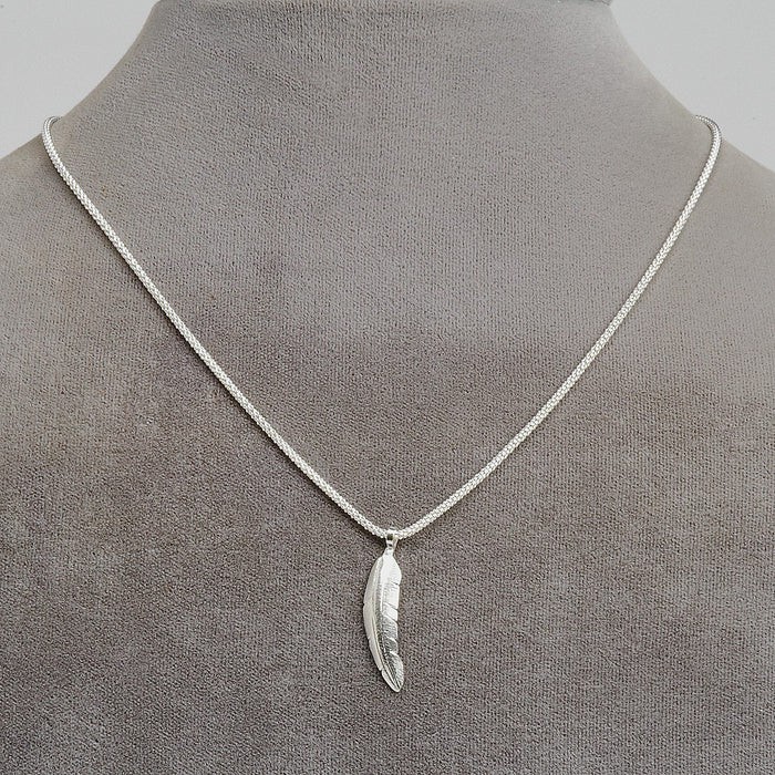 Silver Feather Necklace 4