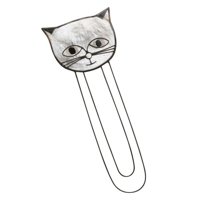 Capiz Cat Bookmark 1