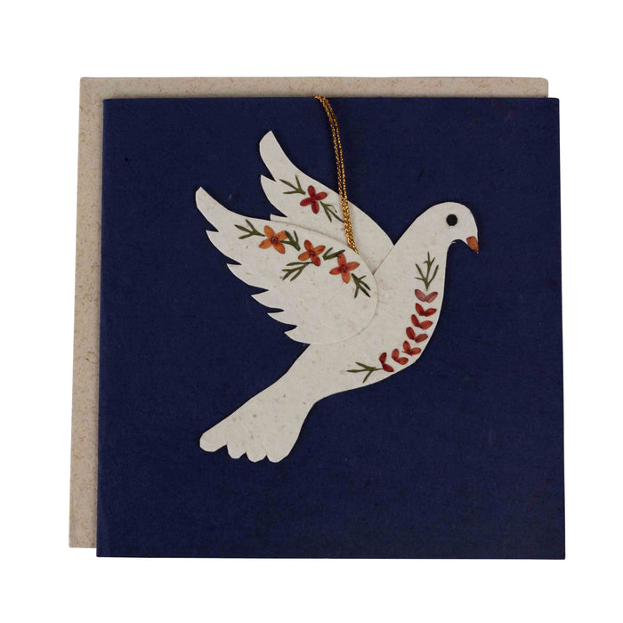 Flying Peace Dove Ornament Card - Default Title (7925150) 1