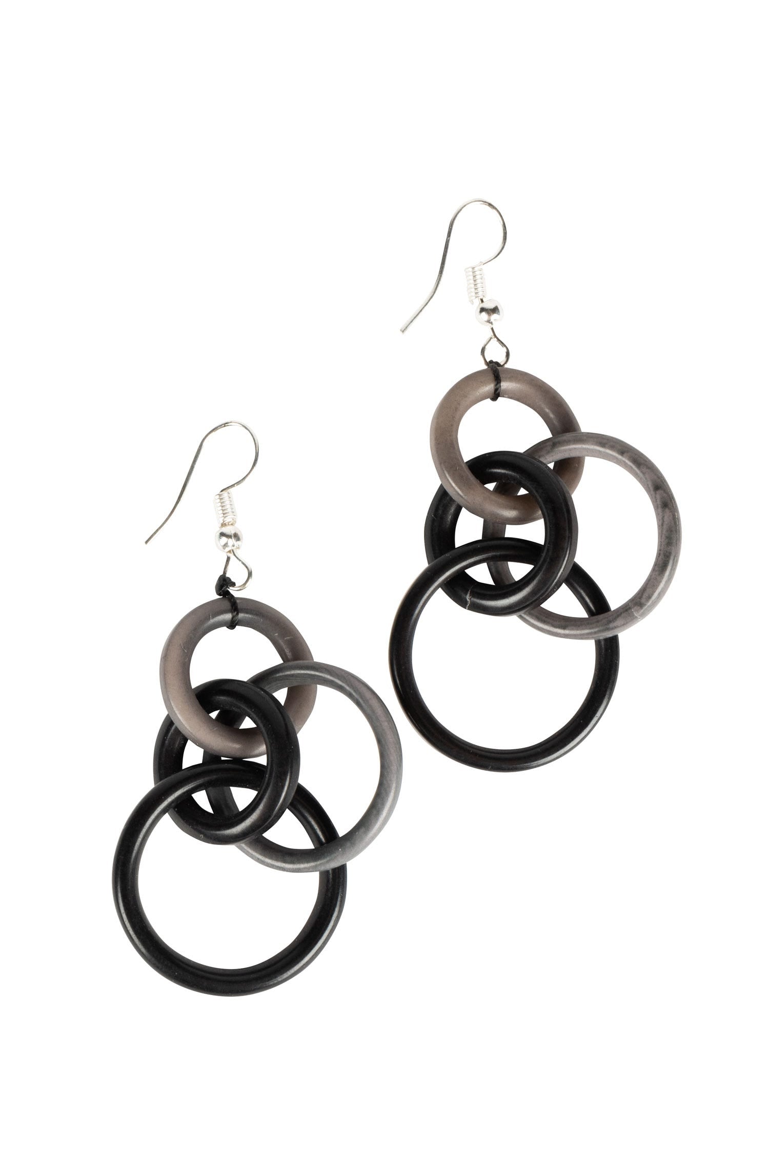 Stormcloud Tagua Earrings - Ten Thousand Villages