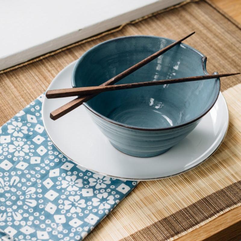 Chopsticks & Blue Bowl Set - Ten Thousand Villages