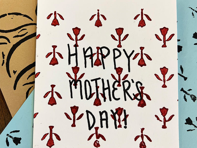 How To Make a Block Print Card for Mother's Day